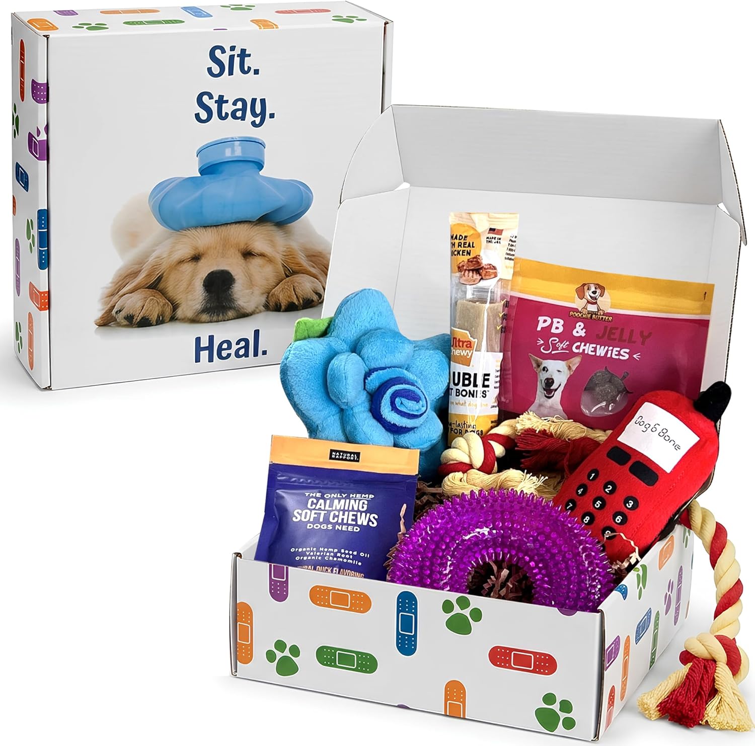 Get Well Soon Dog Gift Basket & Care Package