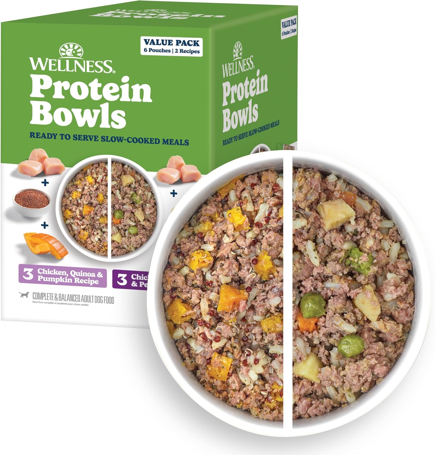 Wellness Protein Bowls Wet Dog Food (6 Pack)
